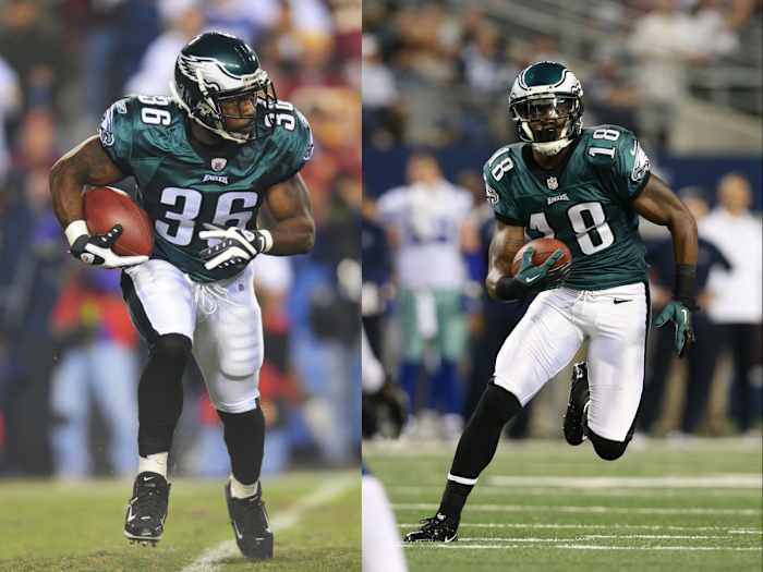 Brian Westbrook (left) and Jeremy Maclin